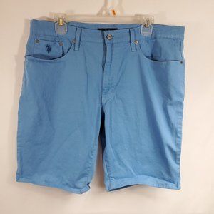 U.S. Polo Assn Sky Blue Mens Activate Stretch Shorts Sz W38